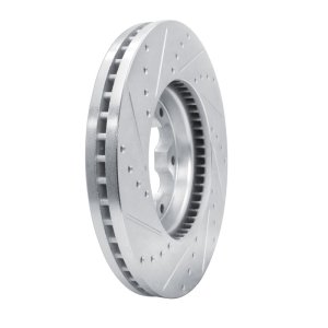 Ford Transit-150 Brake Rotor (1) - Front Left - R1 Concepts - Drilled & Slotted - Silver - `20-`25